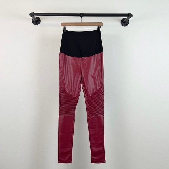 Preggo Leggings Rockstar Mamacita Faux Leather Moto Maternity Leggings - Picture 7 of 8